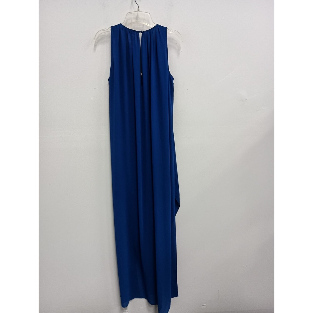 Michael Michael Kors Maxi Dress Womens Small Royal Blue Asymmetric Evening Party - Picture 10 of 11